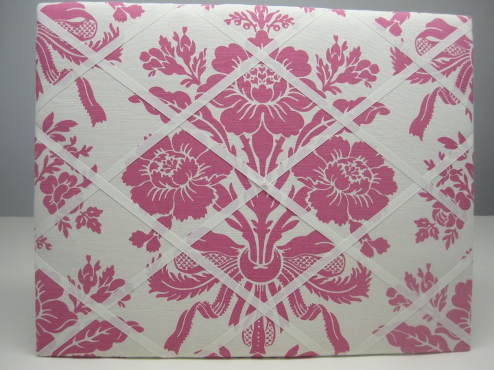 Pink & ivory notice board