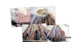 Silk sari fabric lampshade
